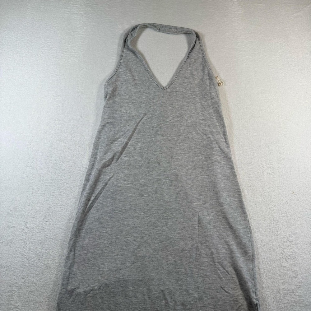 Saturday Sunday Dress Womens Medium Gray Halter Maxi‎ Sleeveless Jersey Casual